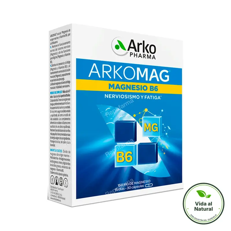 Arkovital magnesio 30 cápsulas, Arkopharma