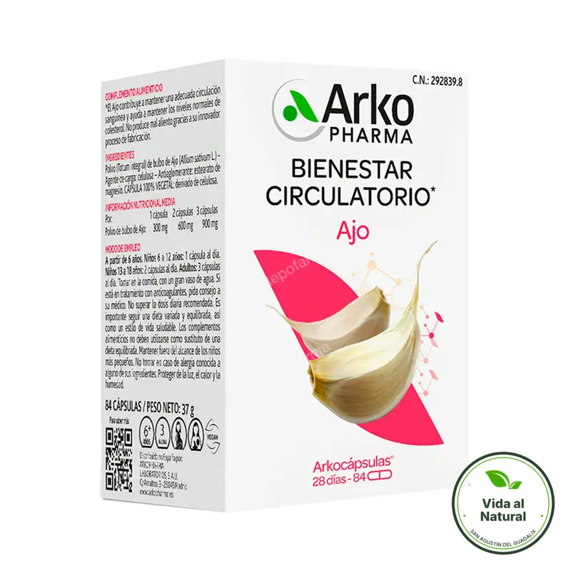 Ajo BIO 84 arkocápsulas, Arkopharma