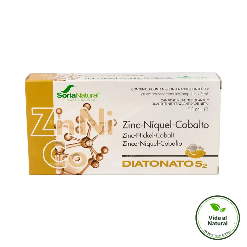 Diatonato 5/2 zinc-niquel-cobalto 28 viales, Soria Natural