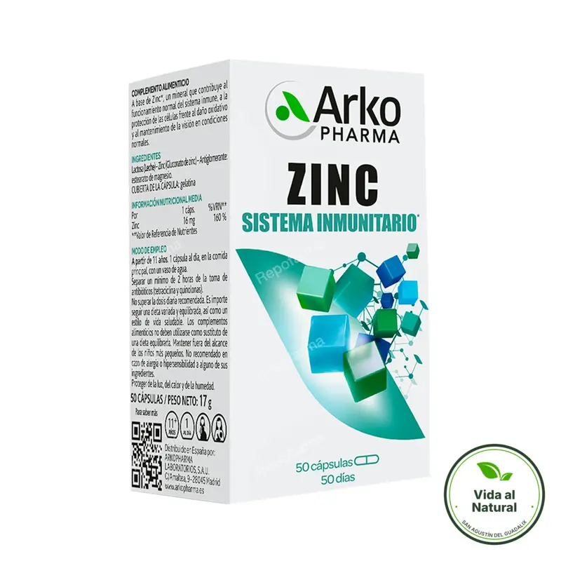 Arkovital zinc 50 cápsulas, Arkopharma