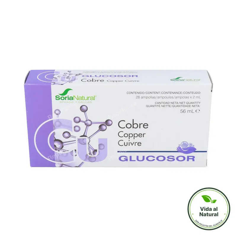 Glucosor cobre 28 ampollas, Soria Natural