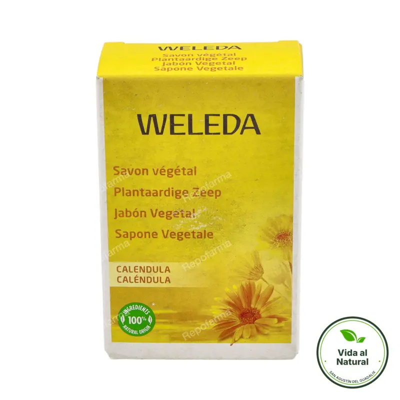 Jabón caléndula vegetal pastilla 100 g, Weleda