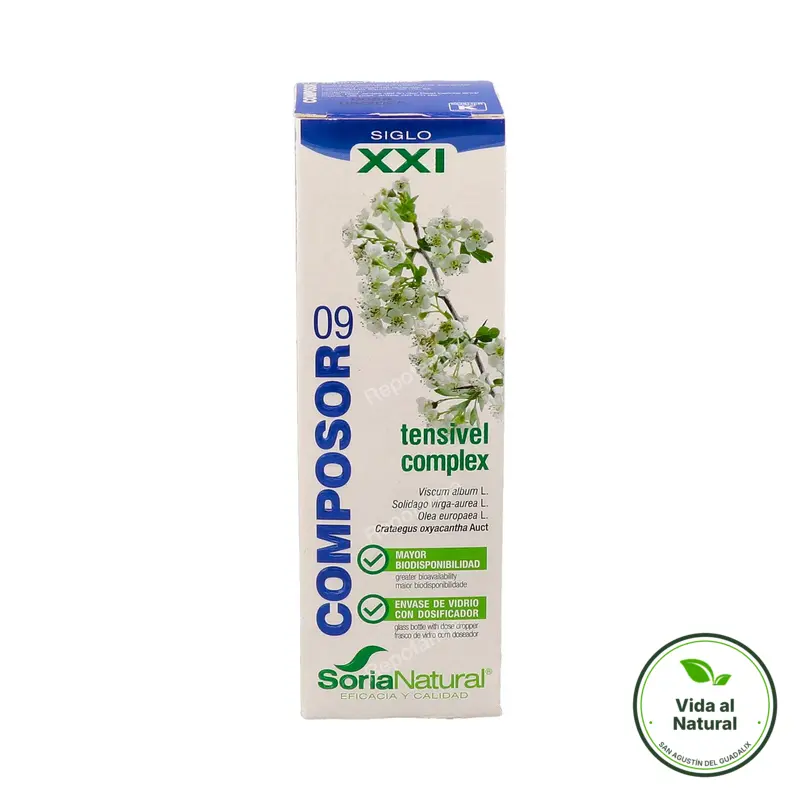 Composor 9 tensivel (crataegus) 50 ml, Soria Natural