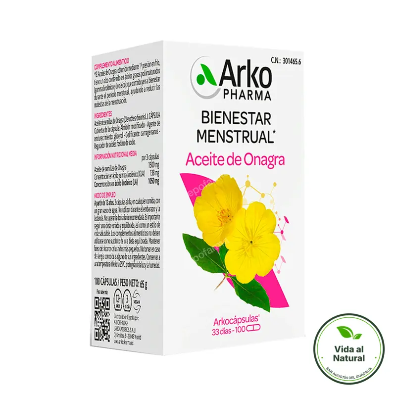 Aceite de onagra 100 arkocápsulas, Arkopharma