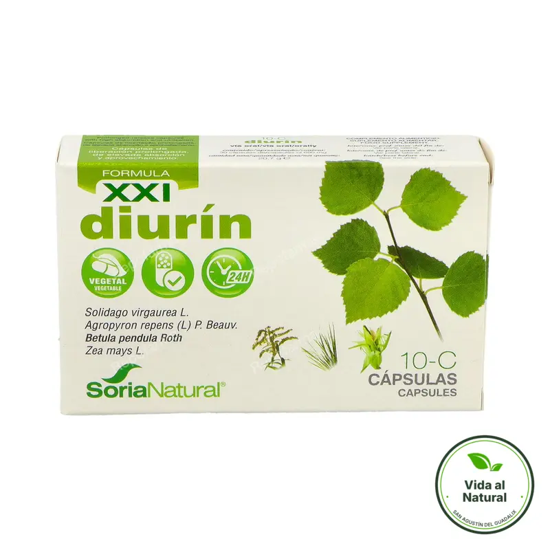 CAP. C-10 diurin xxi v. oro+grama+abed+maiz 30 cápsulas, Soria Natural