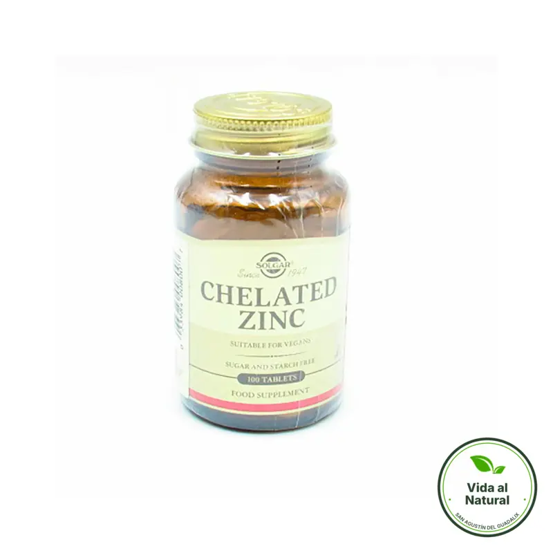Zinc quelado 100 comprimidos, Solgar