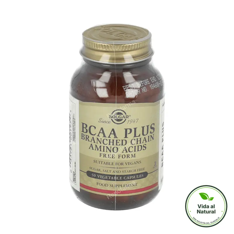 Bcaa plus 50 cápsulas vegetales, Solgar