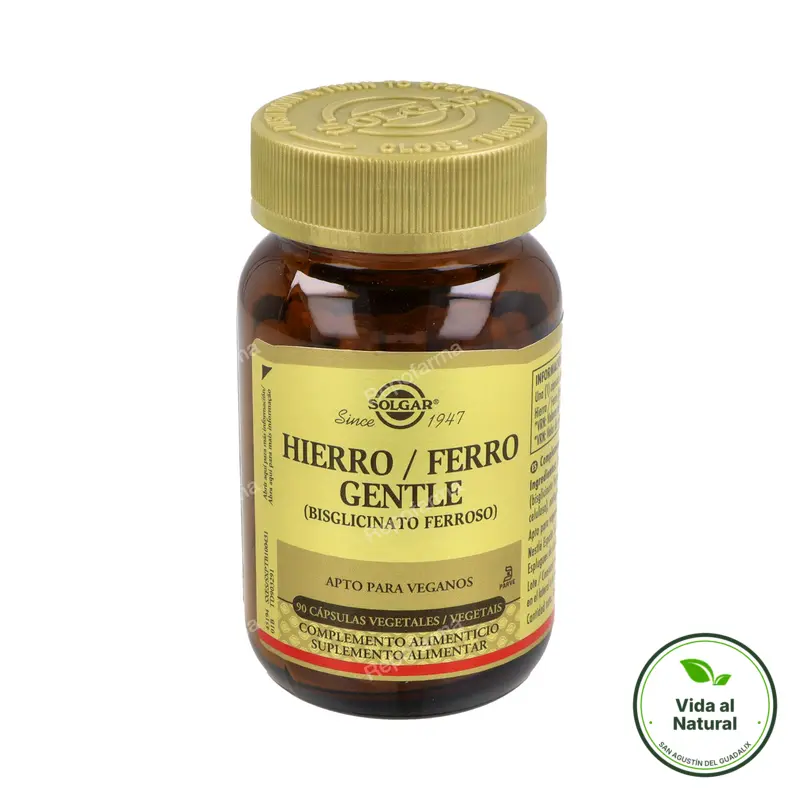 Hierro gentle 20 mg 90, Solgar