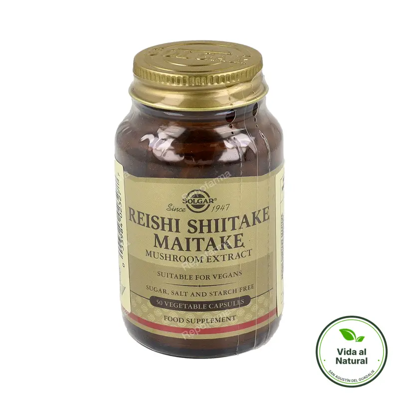 Reishi shiitake maitake 50 cápsulas, Solgar