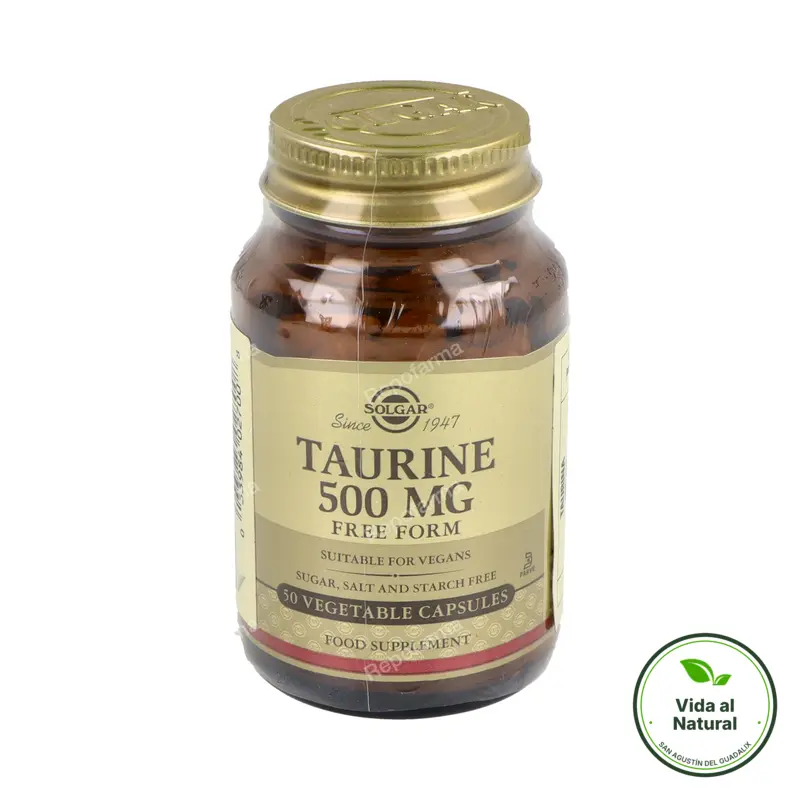 Taurine 500 mg 50 cápsulas, Solgar