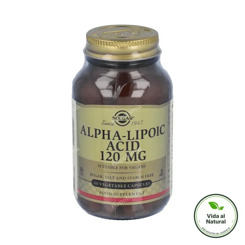 Ácido alfa lipoico 120 mg 60 cápsulas vegetales, Solgar