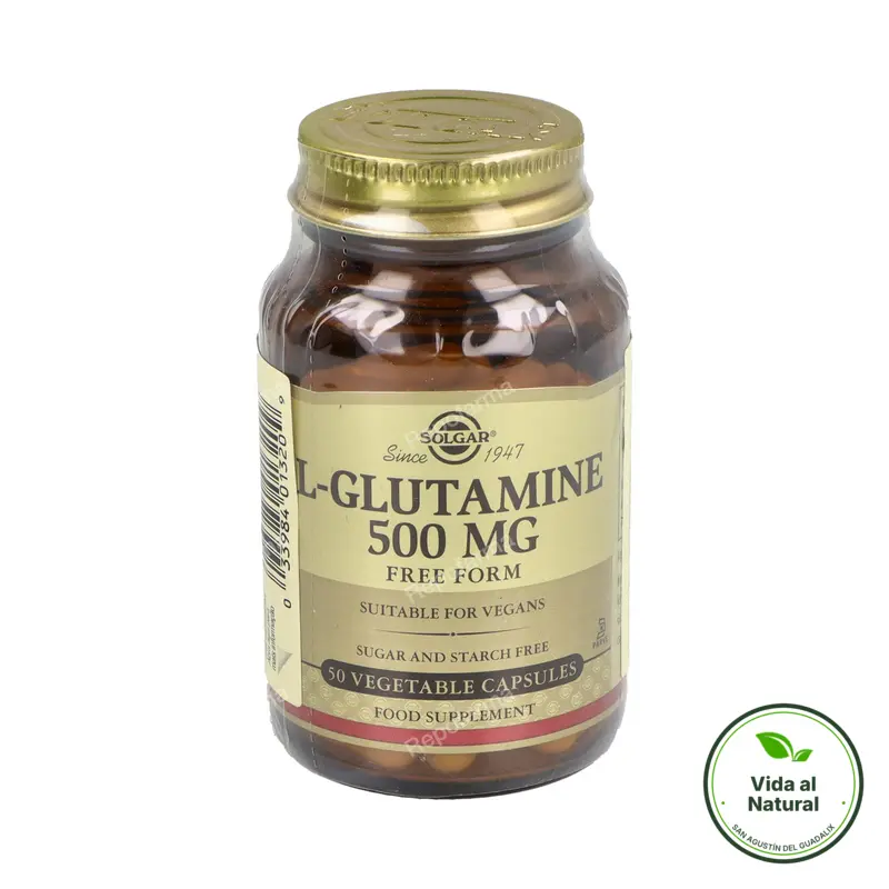 L-glutamina 500 mg 50 cápsulas, Solgar
