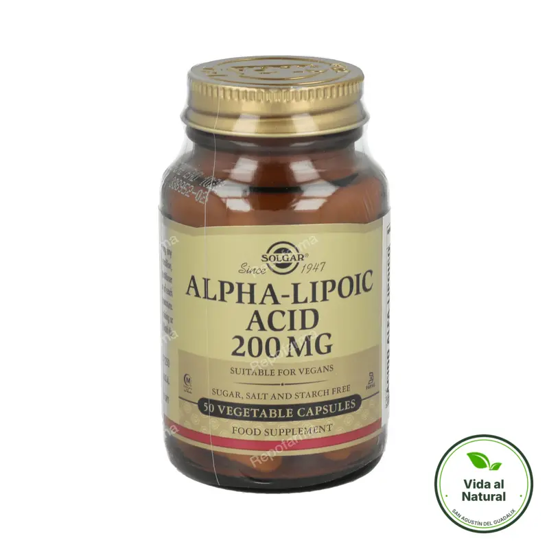 Ácido alfa lipoico 200 mg 50 cápsulas, Solgar