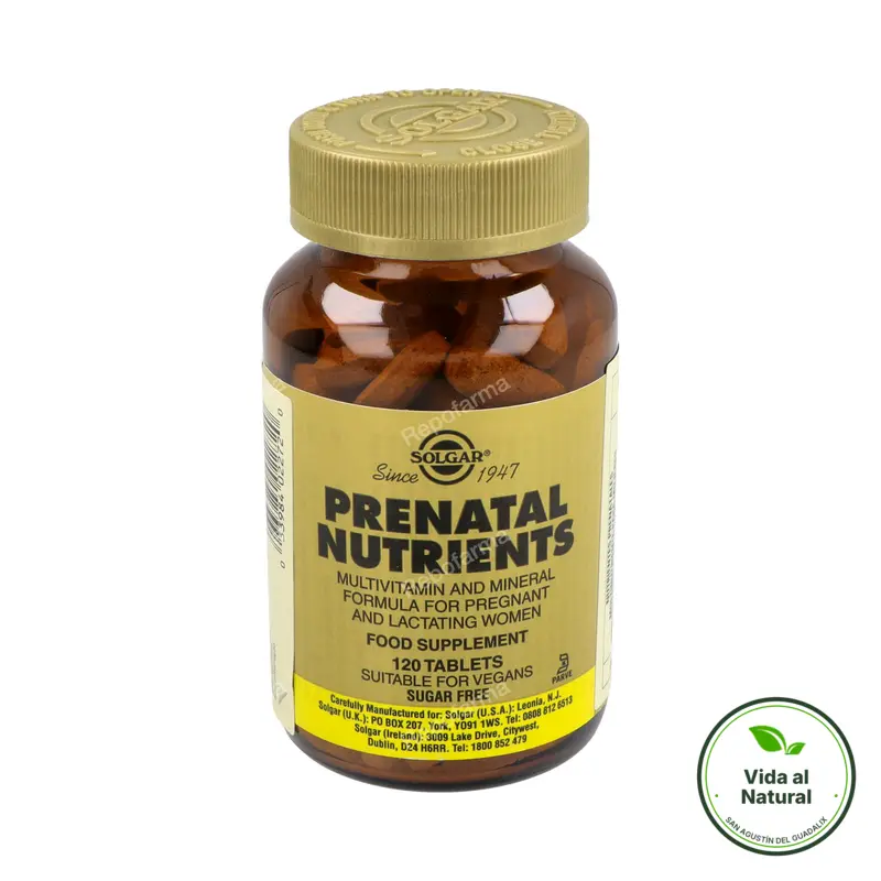Nutrientes prenatales 120 comprimidos, Solgar