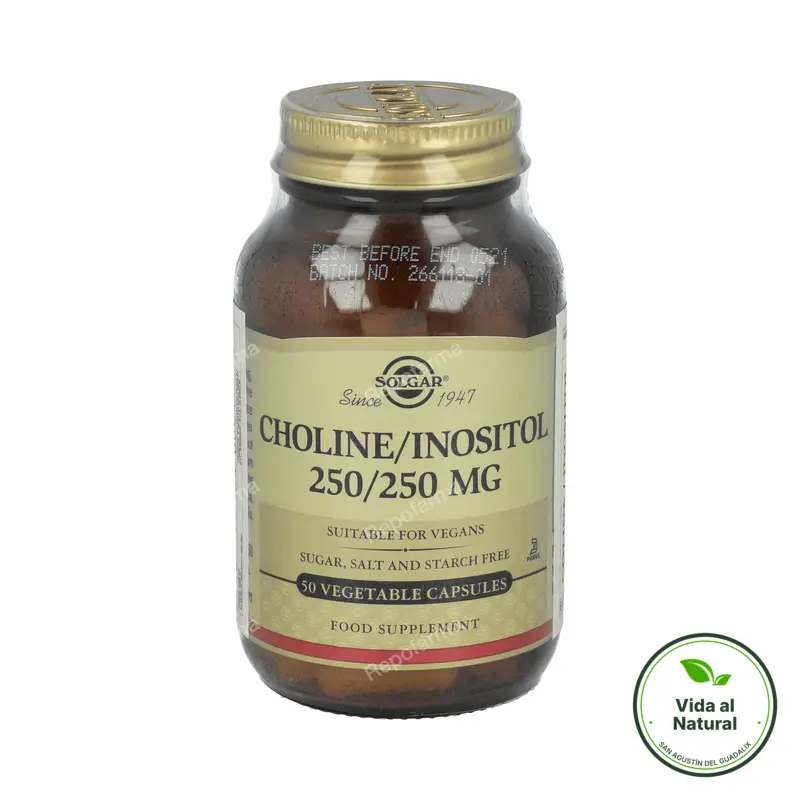 Colina+inositol 250 mg 50 solgr, Solgar