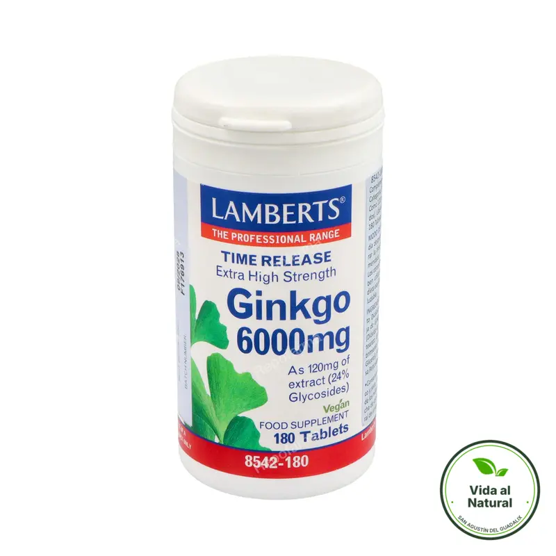 Ginkgo biloba 6000 mg 180tabs, Lamberts
