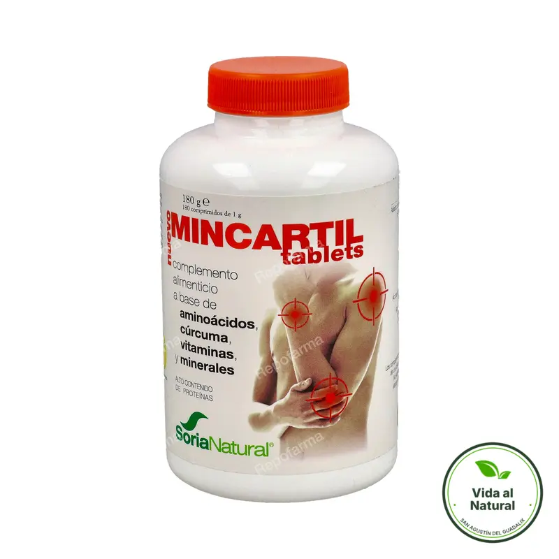 Mincartil reforzado(cúrcuma) 180 comprimidos, Soria Natural