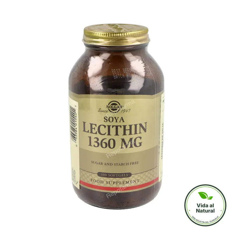 Lecitina 1360 mg 100 cápsulas, Solgar