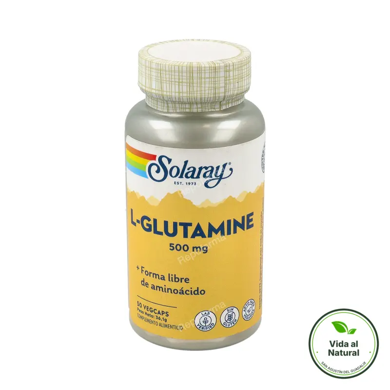 L-glutamine 500 mg 50 cápsulas, Solaray