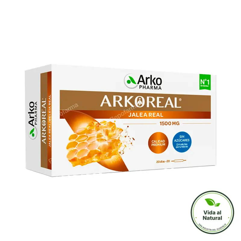 Arkoreal jalea real 1500 mg sin azúcar 20 ampollas, Arkopharma