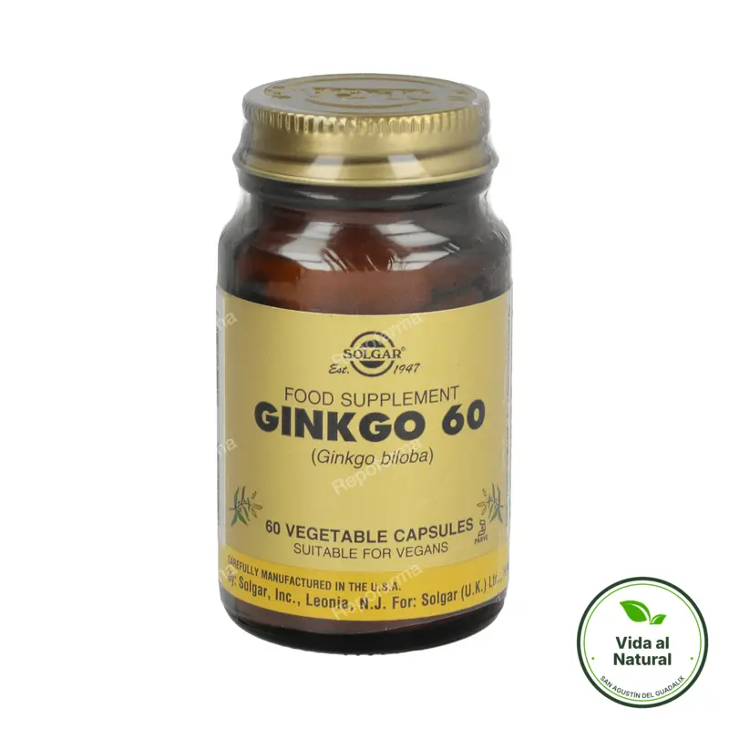 Ginkgo 60 60 cápsulas vegetales, Solgar