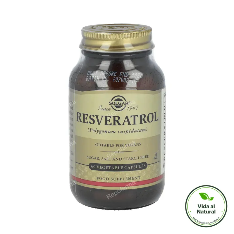 Resveratrol 100 mg polygonium 60 cápsulas, Solgar