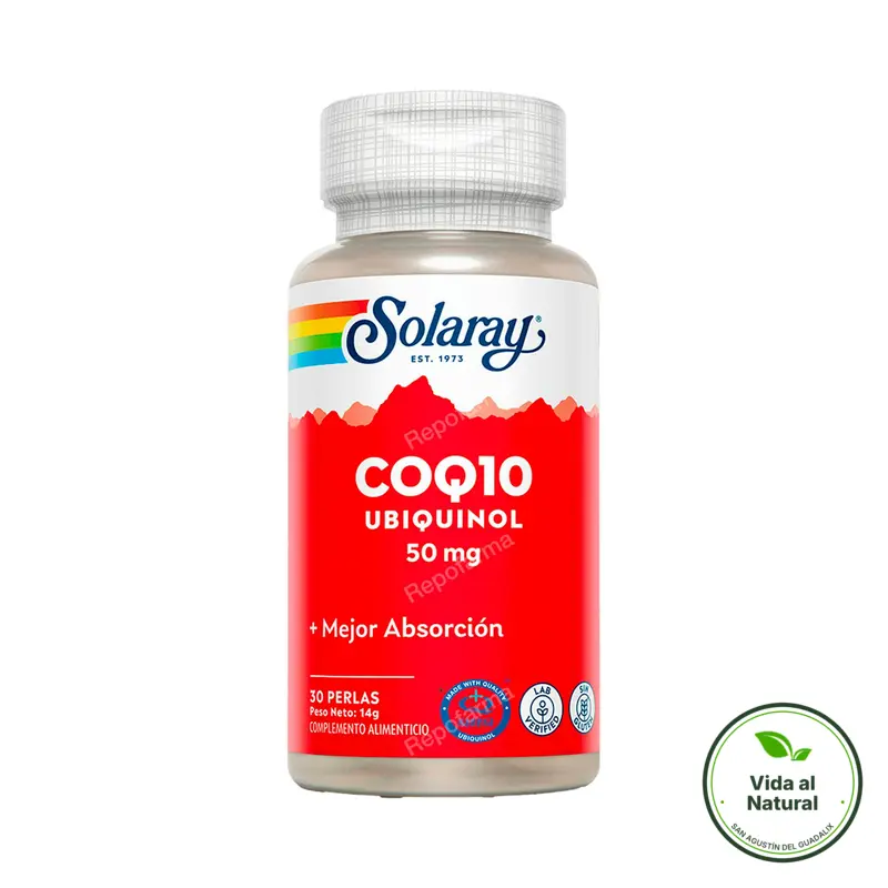 Ubiquinol q10 50 mg 30 cápsulas, Solaray