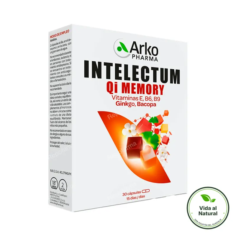 Intelectum memory 30 cápsulas, Arkopharma