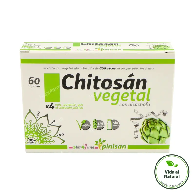 Siluplan chitosan vegetal 60 cápsulas, Pinisan