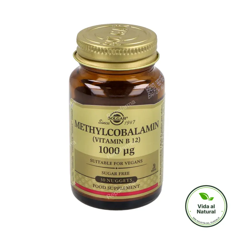Metilcobalamina (vitamina B12 1000 mcg) mastic 30 comprimidos, Solgar