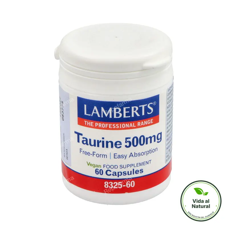 Taurina 500 mg 60 cápsulas, Lamberts