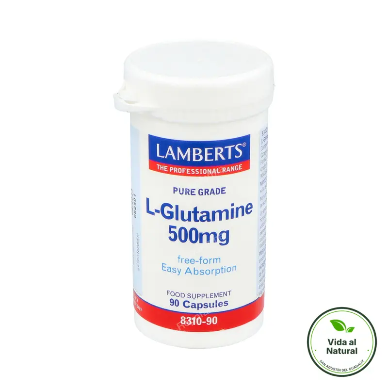 L-glutamina 500 mg 90 cápsulas, Lamberts