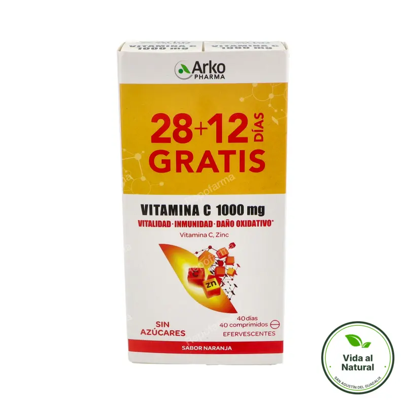 Arkovital vitamina C 1000 mg pack 40 comprimidos efervescentes, Arkopharma