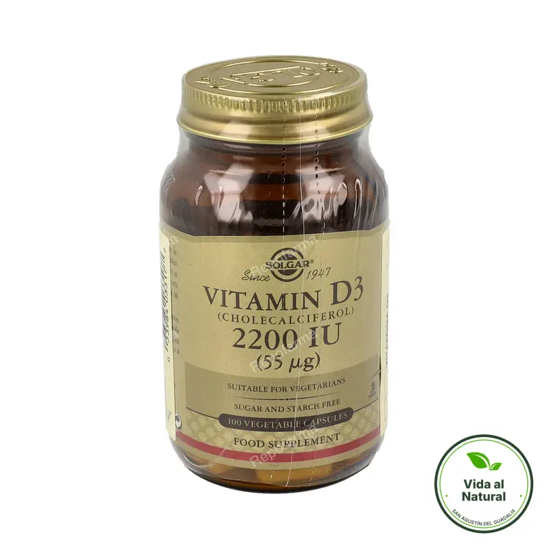 Vitamina d3 2200 100 cápsulas, Solgar