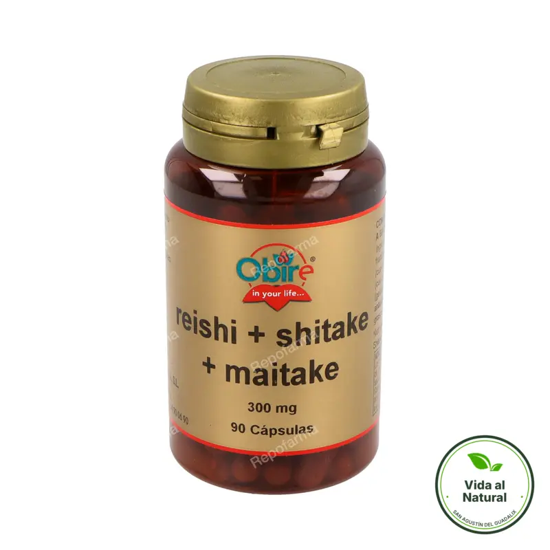 Reishi shitake maitake 90 cápsulas, Obire