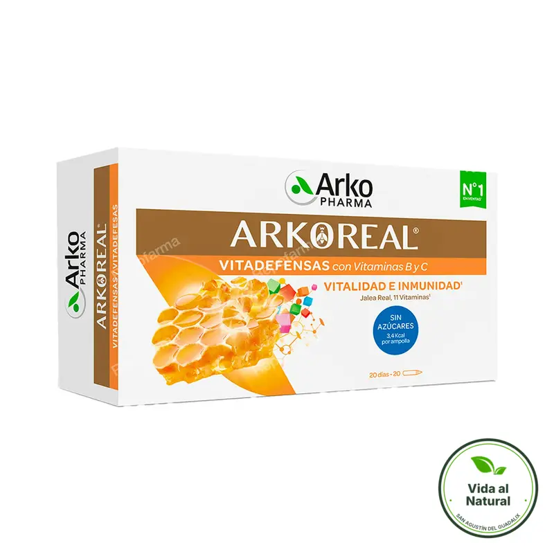 Arkoreal jalea real light 100 mg 20 ampollas, Arkopharma