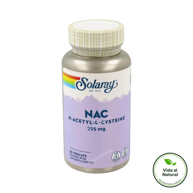 Nac 295 mg 60 cápsulas vegetales, Solaray