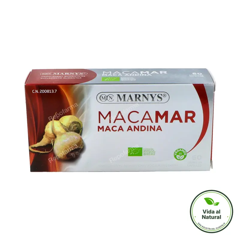 Macamar maca andina 60 cápsulas, Marnys