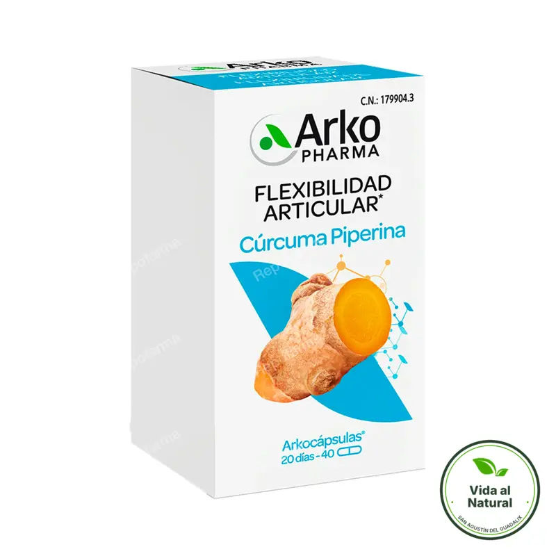 Cúrcuma piperina 40 arkocápsulas, Arkopharma