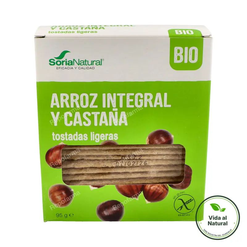 Tostadas de arroz y castaña BIO 95 g, Soria Natural