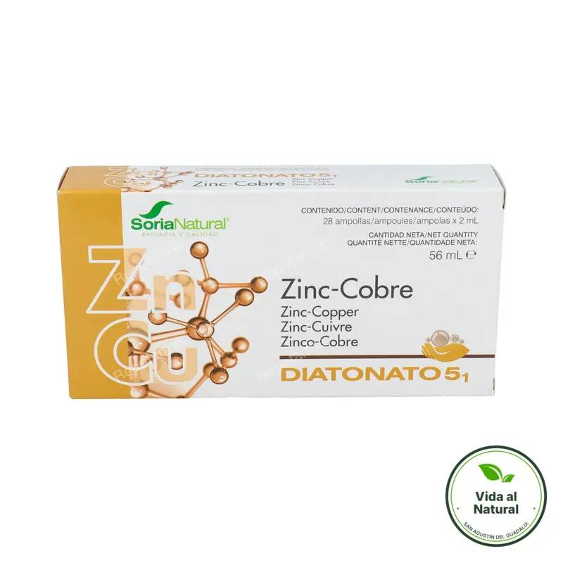 Diatonato 5/1 zinc-cobre 28 viales, Soria Natural