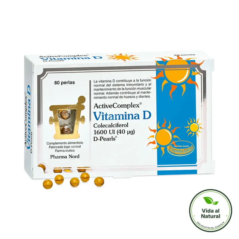 Activecomplex vitamina D 40 mcg 1600UI 80 perlas, Pharma Nord