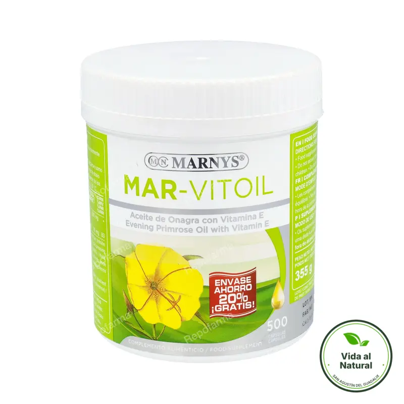 Aceite de onagra (mar-vitoil) 500 mg 500 perlas, Marnys