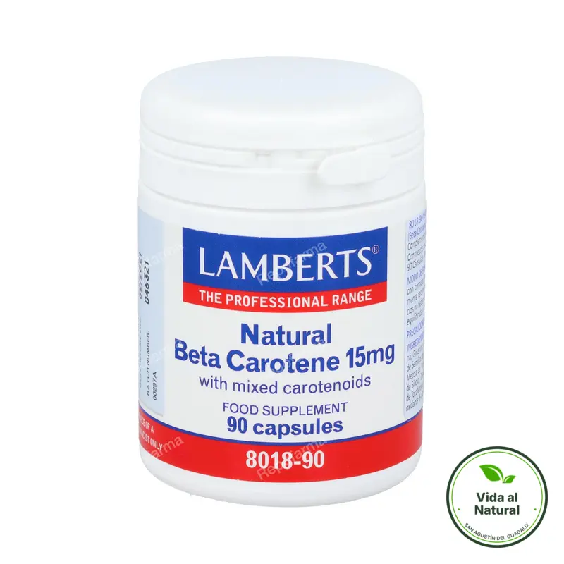 Betacaroteno 15 mg 90 cápsulas, Lamberts