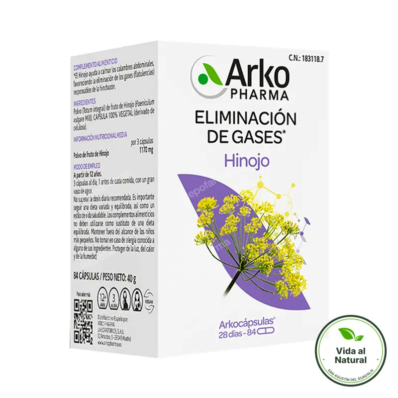 Hinojo BIO 84 arkocápsulas, Arkopharma