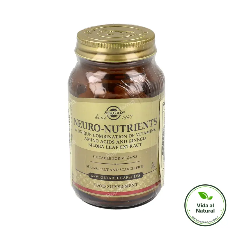 Neuro nutrients 60 cápsulas vegetales, Solgar