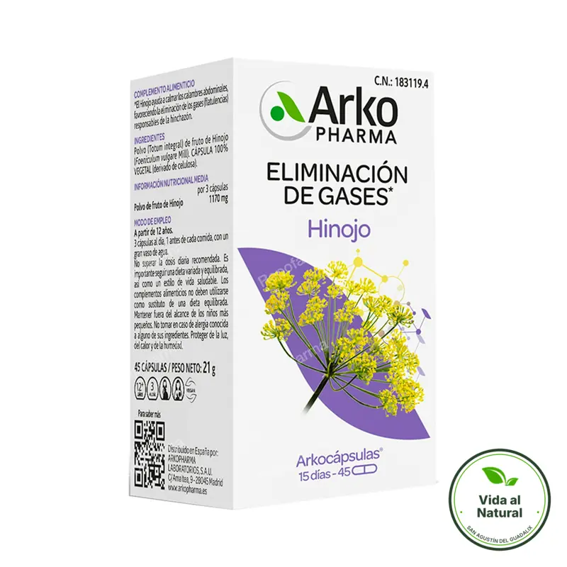 Hinojo BIO 45 arkocápsulas, Arkopharma