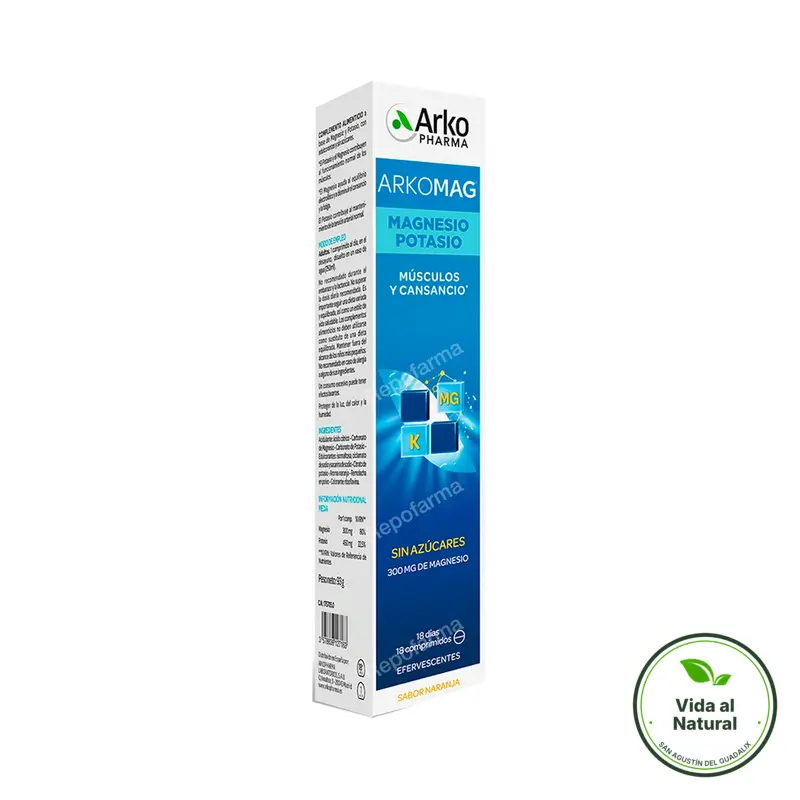 Arkovital magnesio+potasio 18 comprimidos efervescentes, Arkopharma