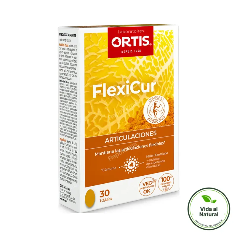 Flexicur 30 comprimidos, Ortis