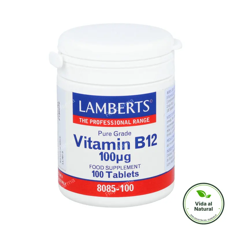 Vitamina b12 100ug 100 comprimidos, Lamberts